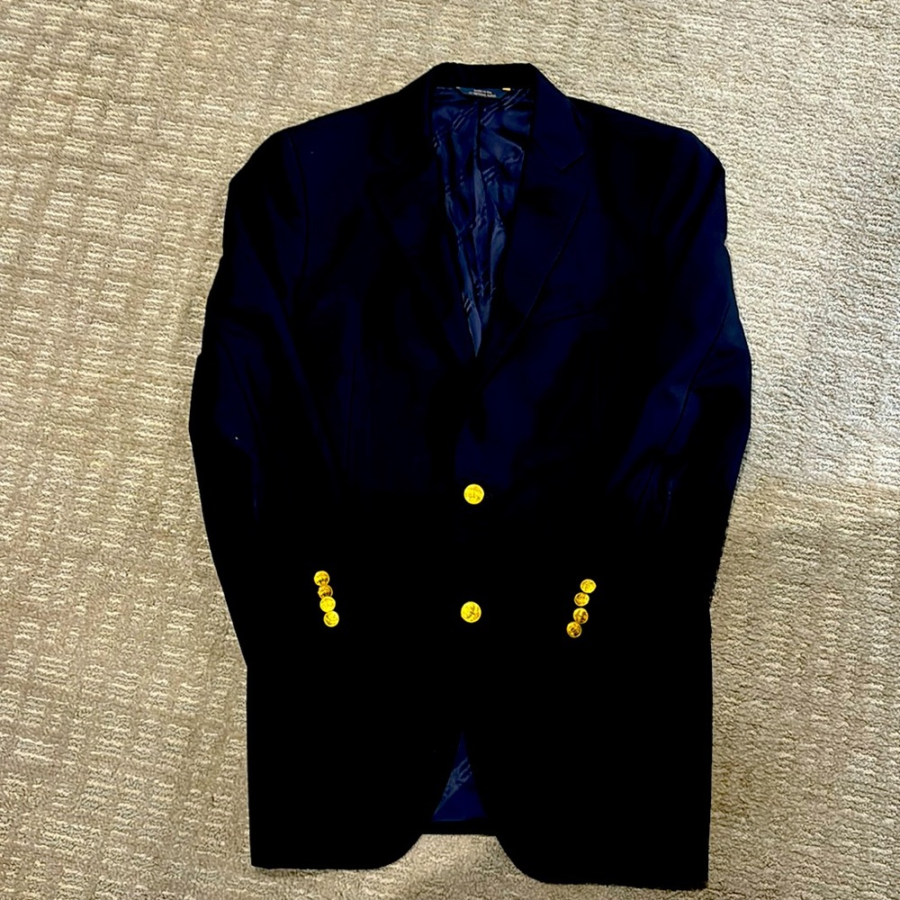 Men’s Traditional Brooks Brother navy jacket: 1818 Fitzgerald style.Size 36